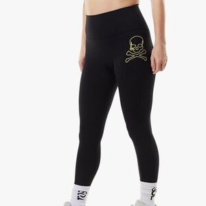 Soul Cycle Kids Leggings with Yellow Skull Design